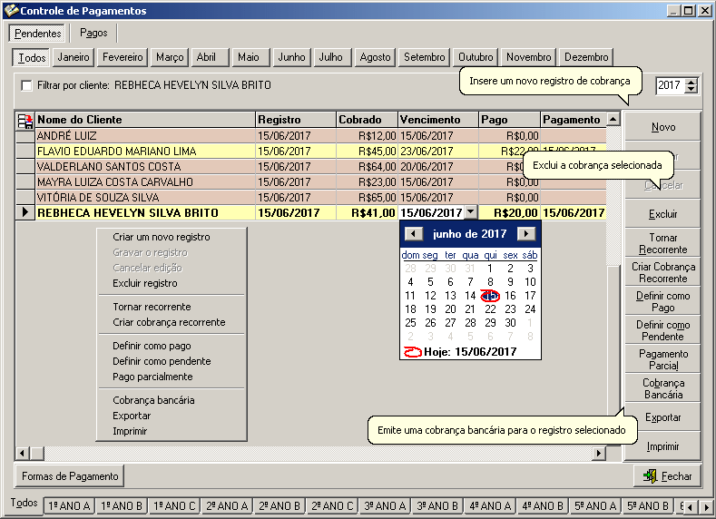 ContESC - Controle Escolar + Controle De Mensalidades por 1 Ano - Imagem 3